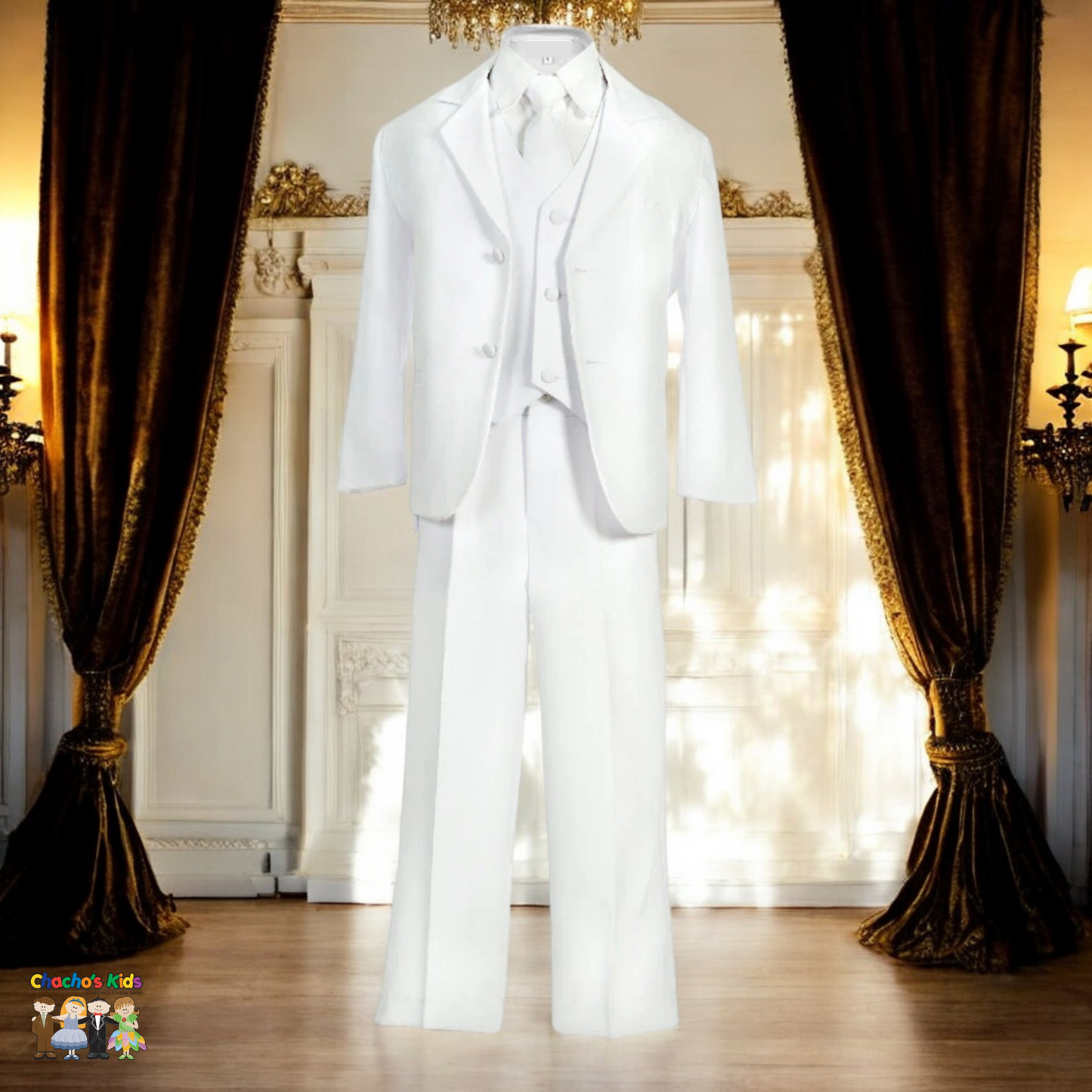 Classic Suit White (Rafael BY013)-Boys-S-Chacho's Kids