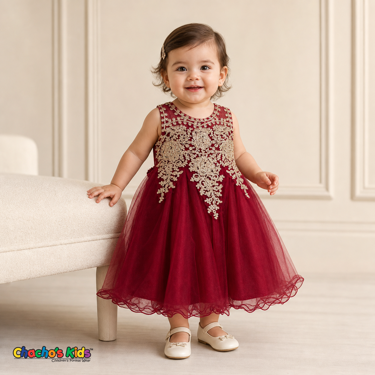 burgundy newborn dress Baby Embroidered Tulle Asymmetrical floral linen dress #REGPRICE and unforgettable family moments Size:Small - 10 UK