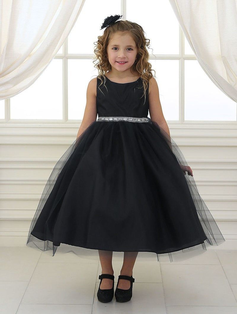 Party / Flower Girl Dress (D-754)-Girls-Black-2-Chacho's Kids