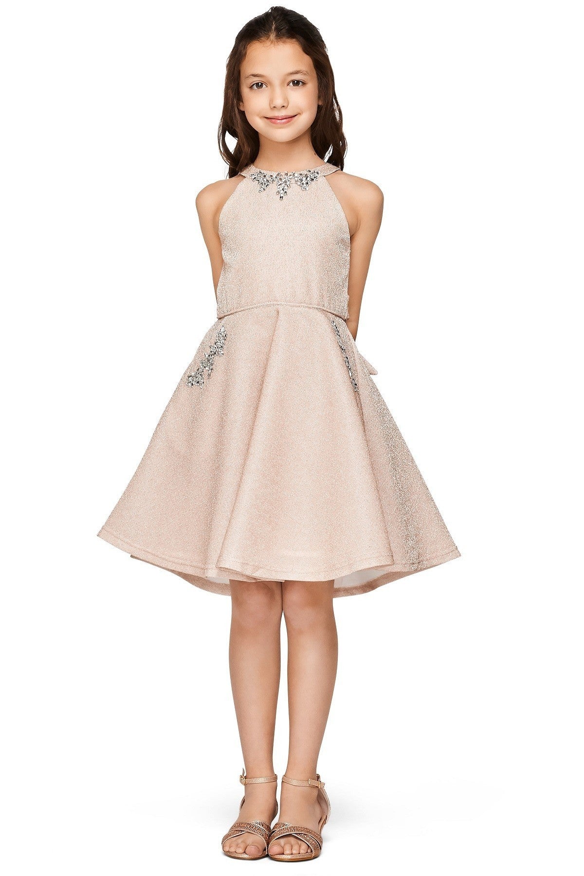 Party / Flower Girl Dress (5085)-Girls-Dusty Rose-2-Chacho's Kids