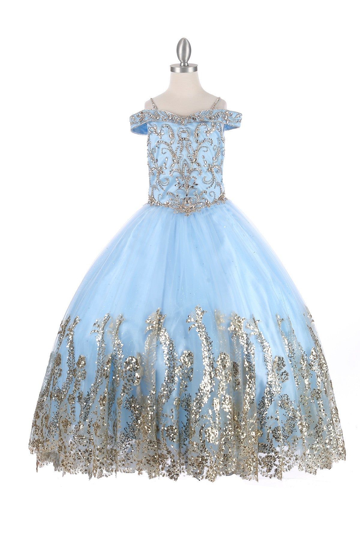 Ball Gown Dress (8017)-Girls-Chacho's Kids