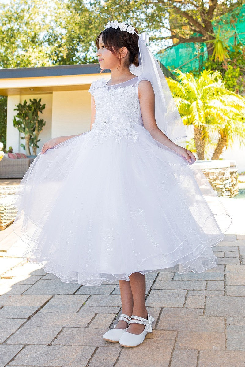 First Communion White Dress (2019)-Girls-Chacho's Kids