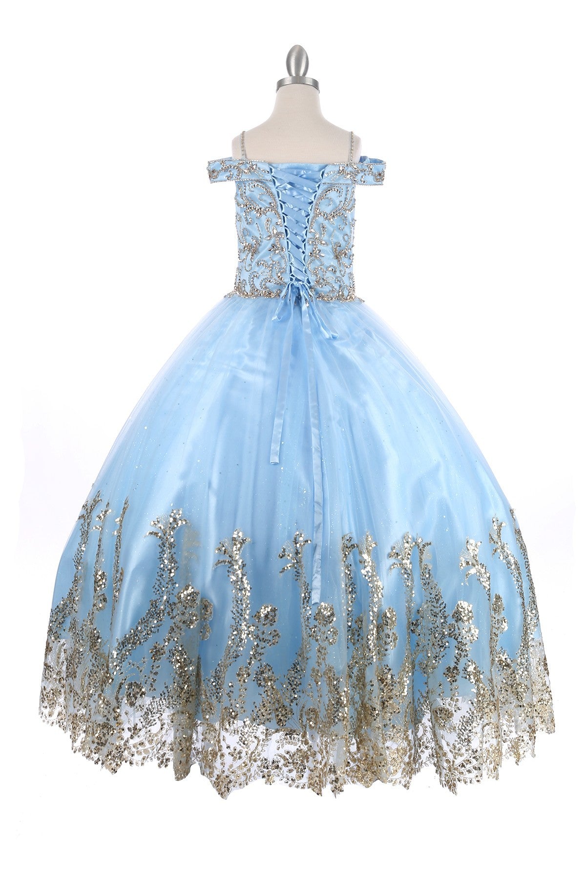 Ball Gown Dress (8017)-Girls-Chacho's Kids
