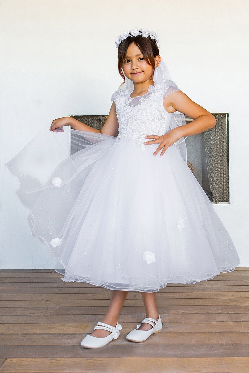 First Communion White Dress (2018)-Girls-Chacho's Kids