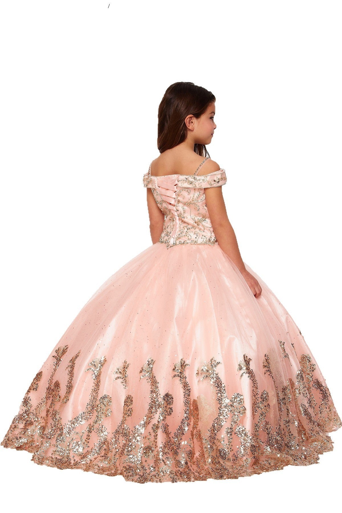 Ball Gown Dress (8017)-Girls-Chacho's Kids