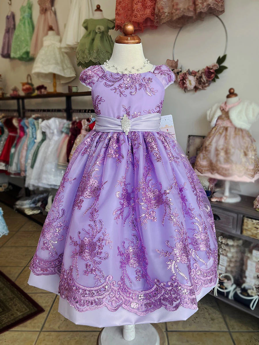 Party / Flower Girl Dress (191)-Girls-Lilac-2-Chacho's Kids