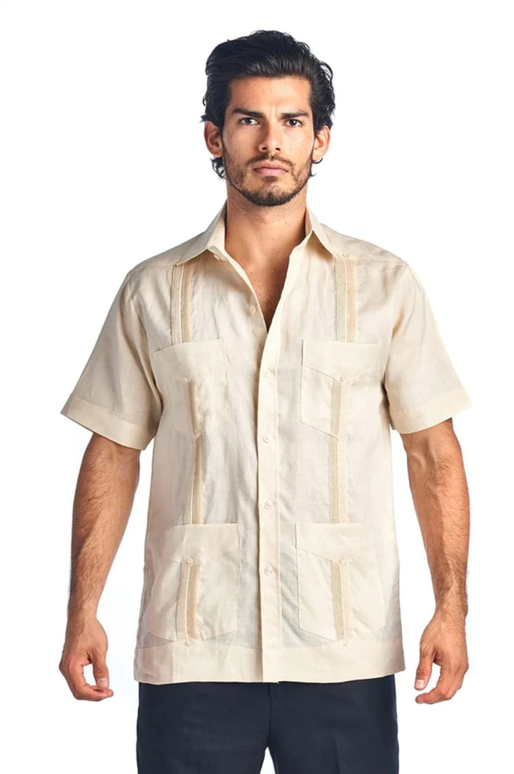 Men's Guayabera Linen (4678)-Boys-Chacho’s Kids