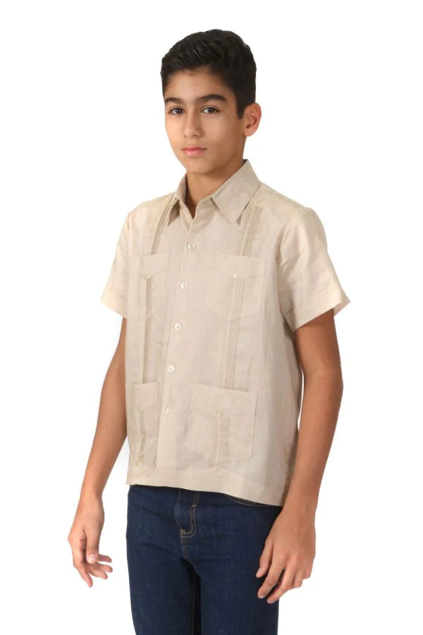 Boys Guayabera Linen (1671)-Boys-Chacho’s Kids