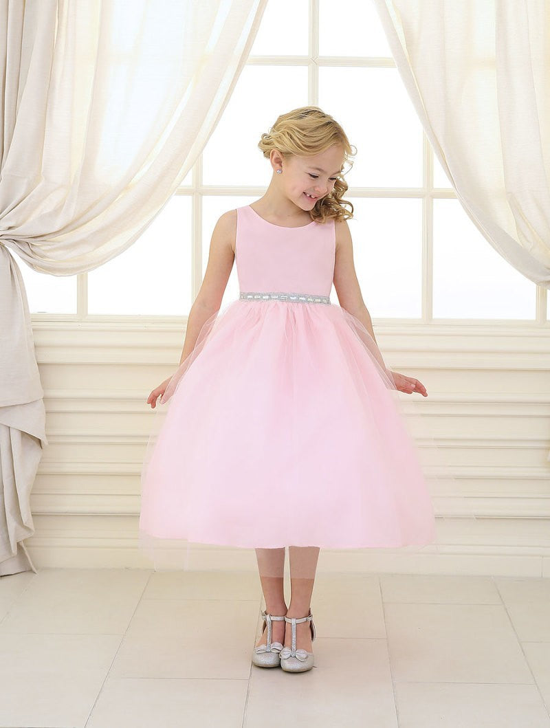 Party / Flower Girl Dress (D-754)-Girls-Pink-2-Chacho's Kids