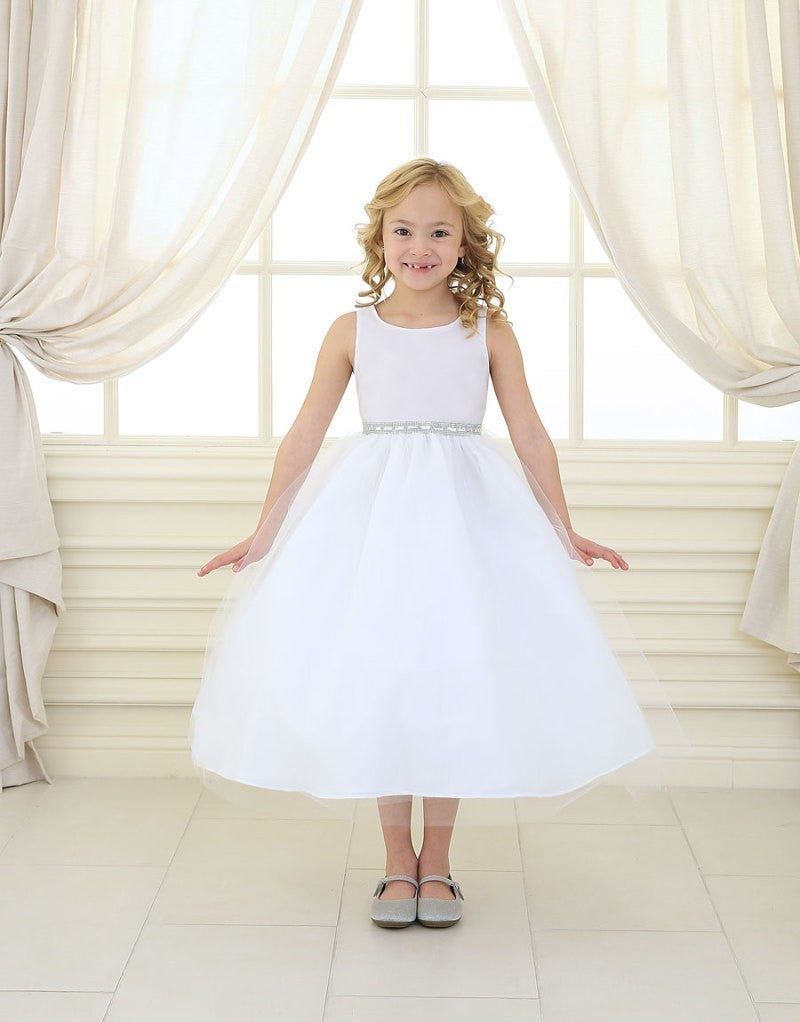 Party / Flower Girl Dress (D-754)-Girls-White-2-Chacho's Kids
