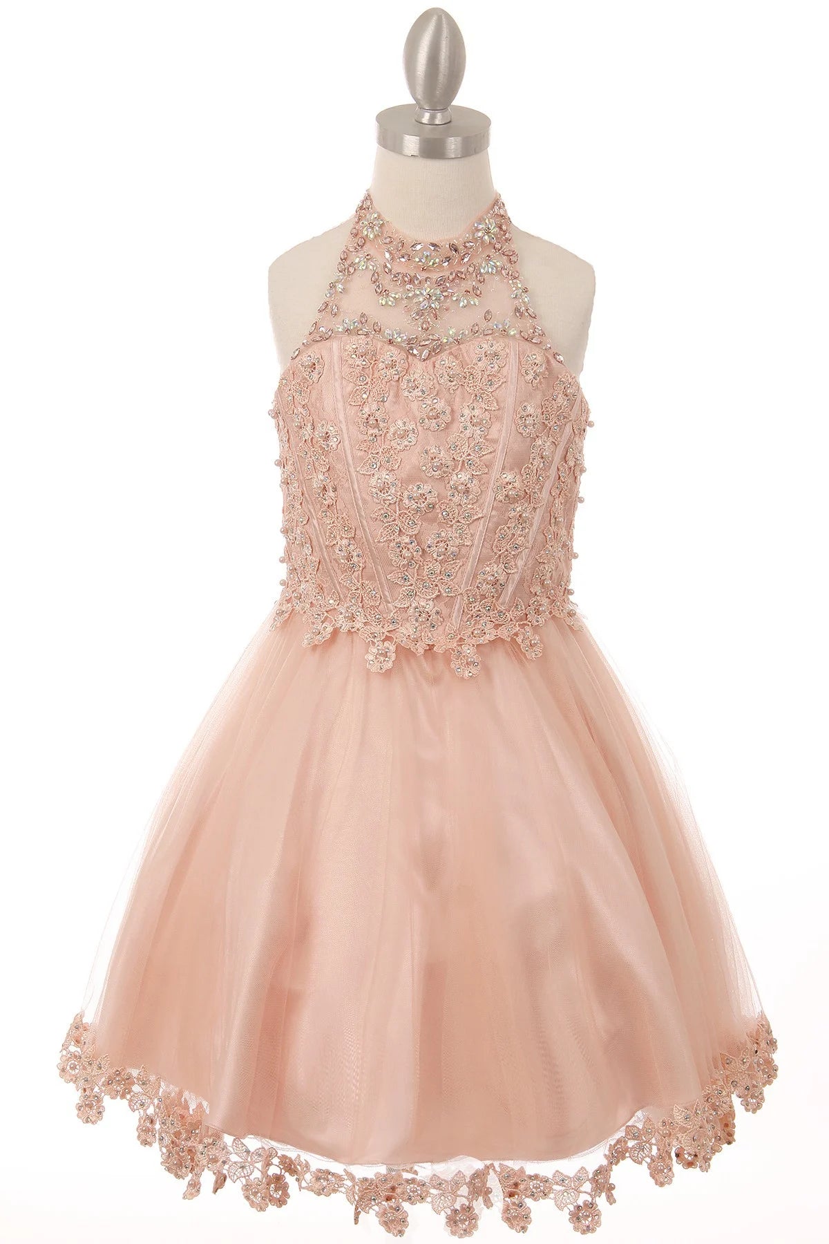 Party / Flower Girl Dress (8500)-Girls-Blush-4-Chacho's Kids