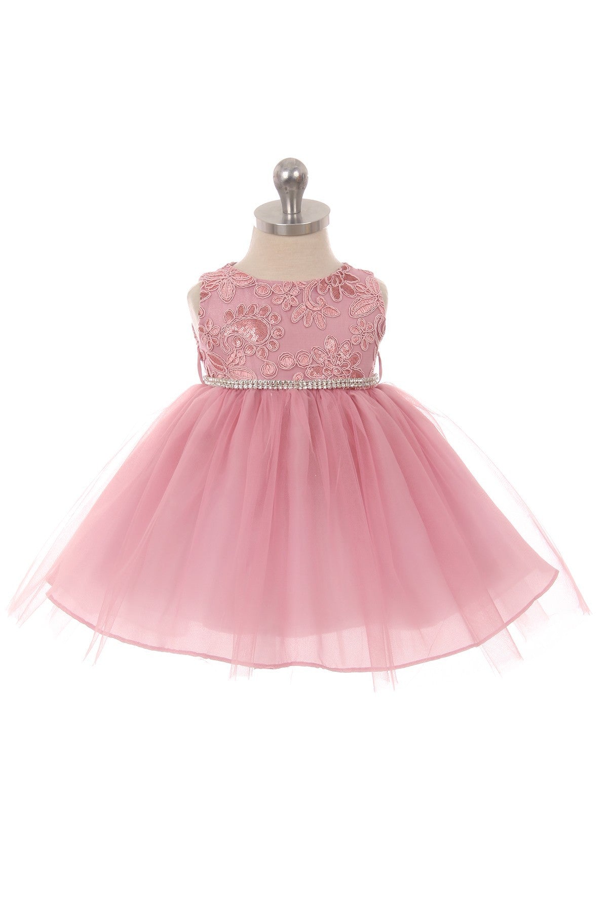 Baby Party / Flower Girl Dress (SS1027BA)-Girls-Blush-3M-Chacho's-Kids