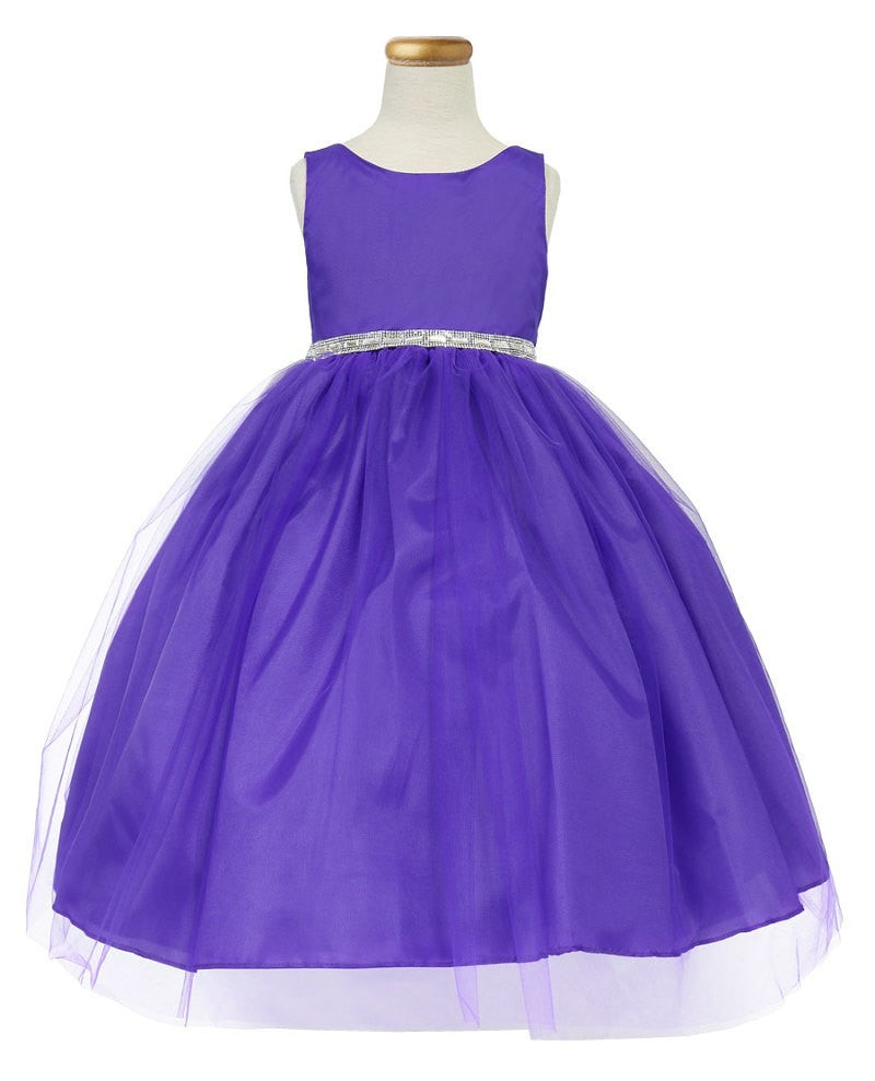 Party / Flower Girl Dress (D-754)-Girls-Purple-2-Chacho's Kids