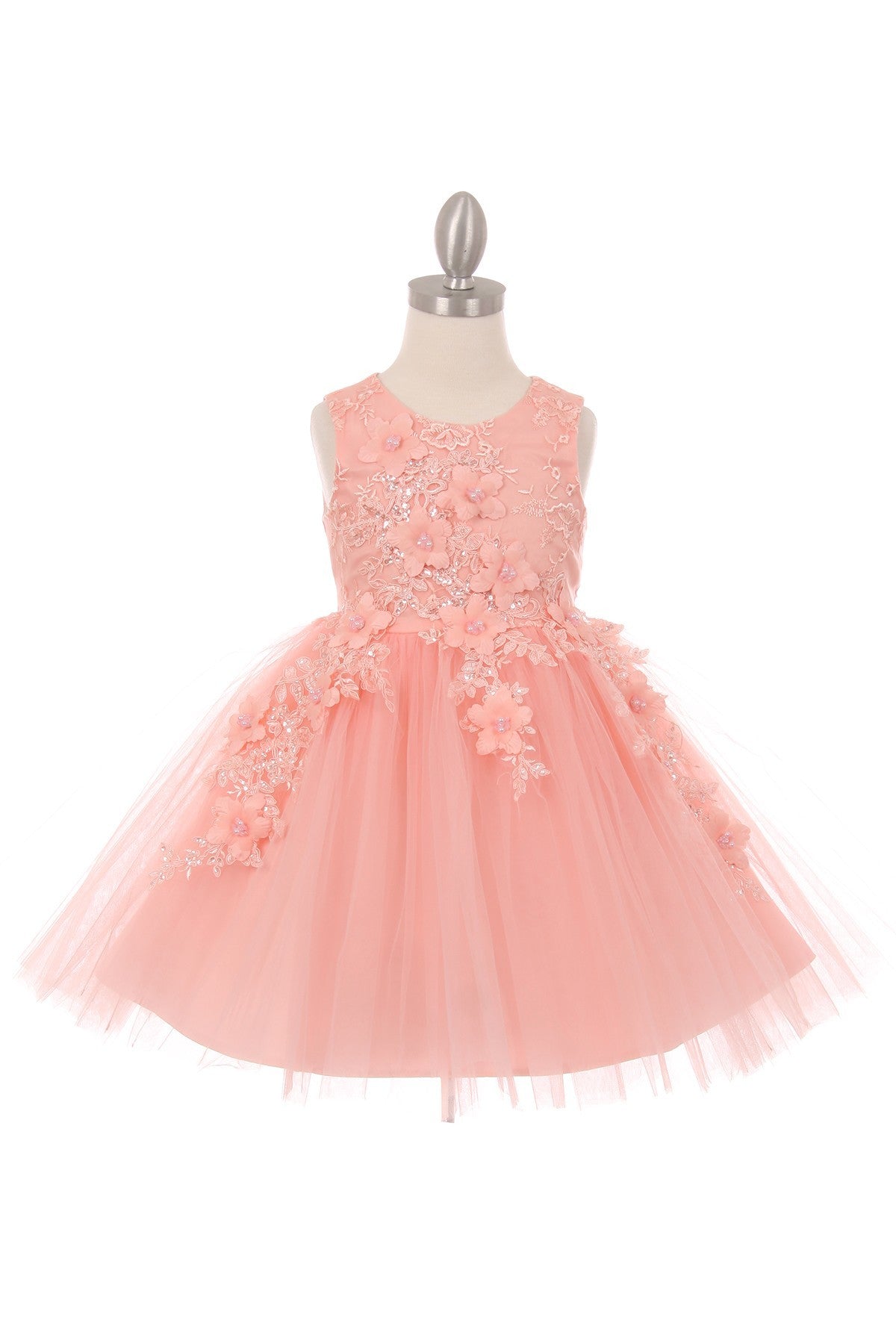 Party / Flower Girl Dress (9040)-Girls-Blush-4-Chacho's Kids