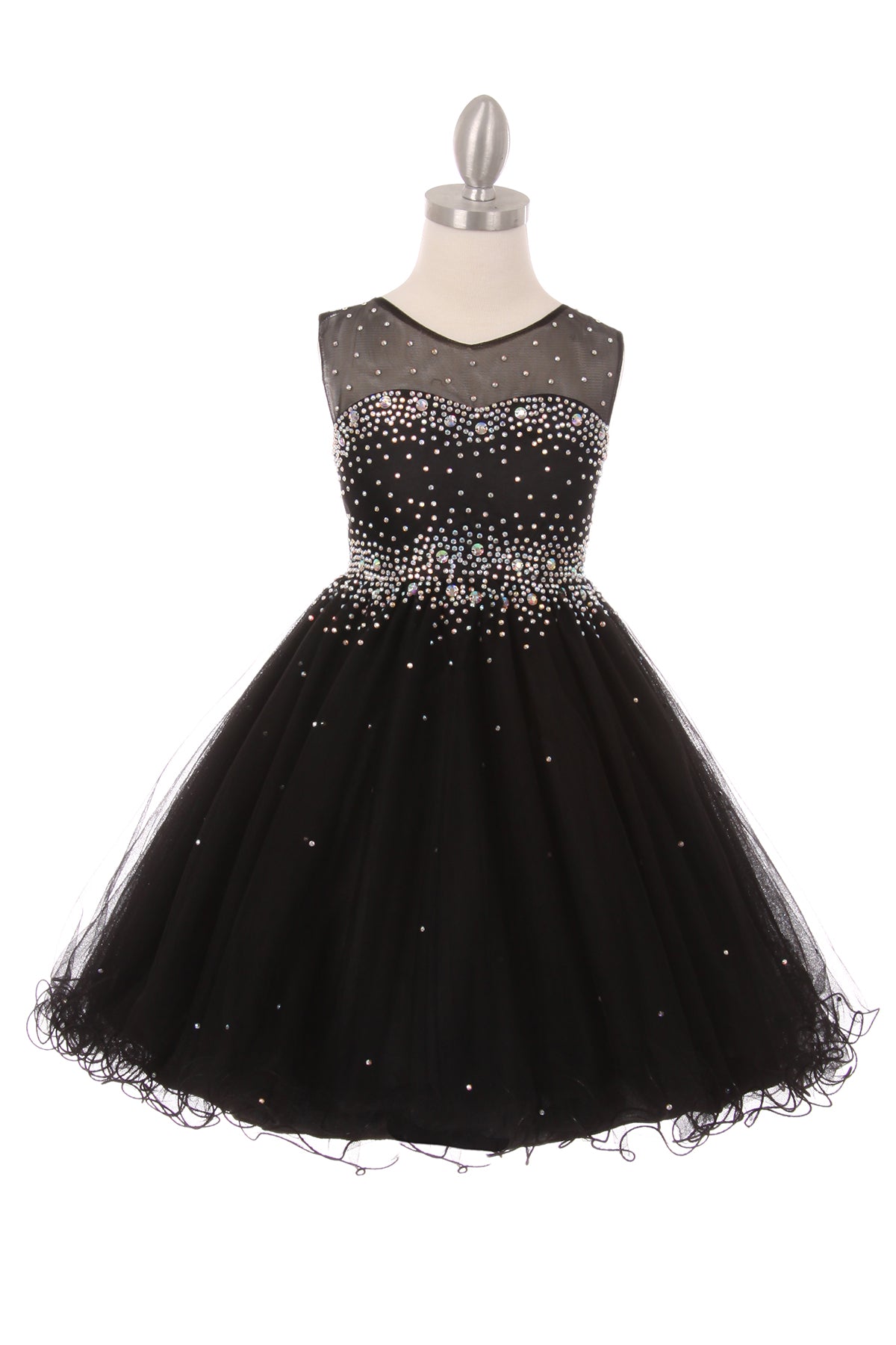 Party / Flower Girl Dress (5029)-Girls-Black-4-Chacho's Kids