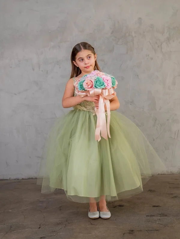 Party / Flower Girl Dress (D-778)-Girls-Chacho's Kids