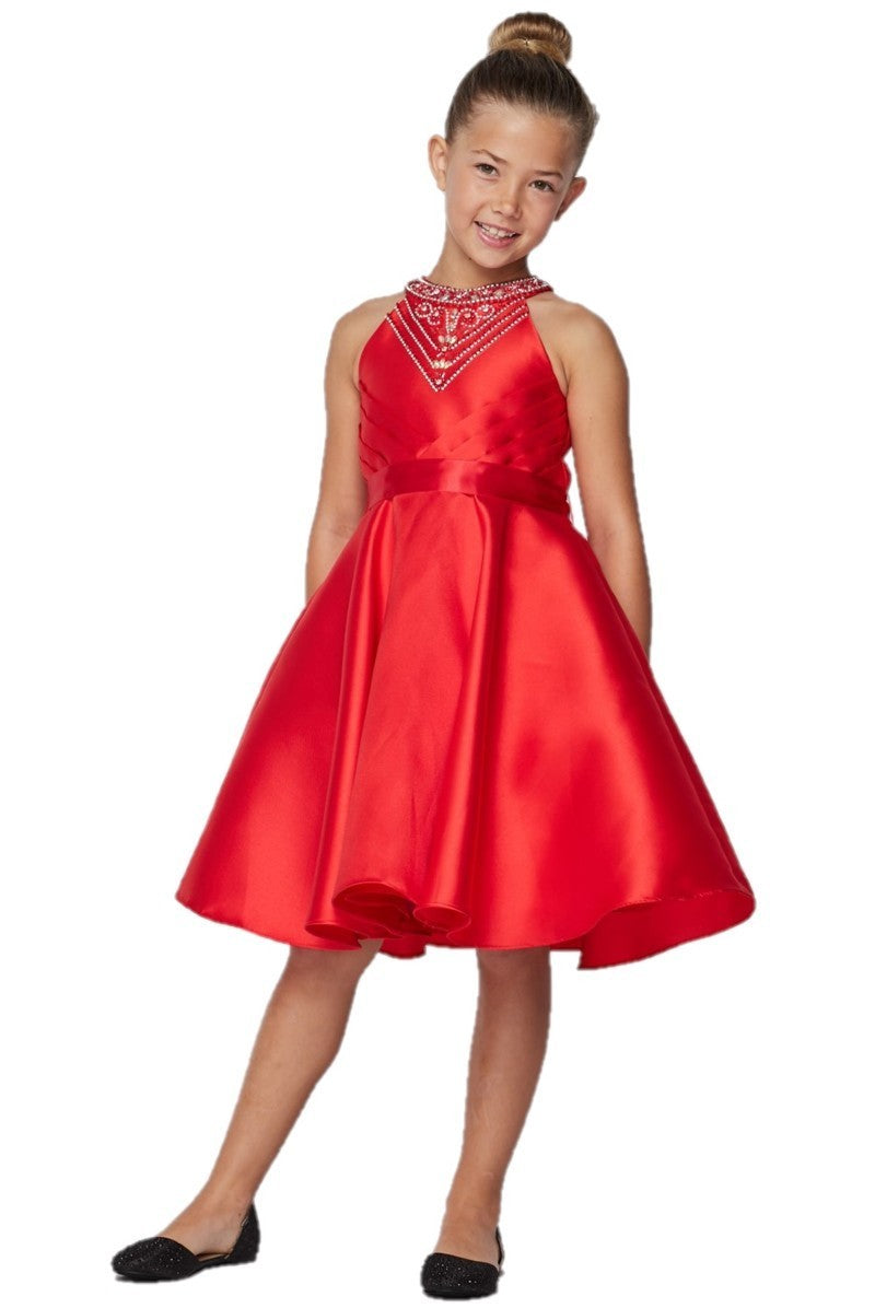 Party / Flower Girl Dress (5073)-Girls-Burgundy-2-Chacho's Kids
