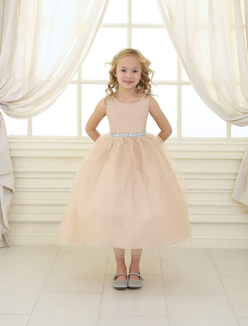 Party / Flower Girl Dress (D-754)-Girls-Champagne-2-Chacho's Kids