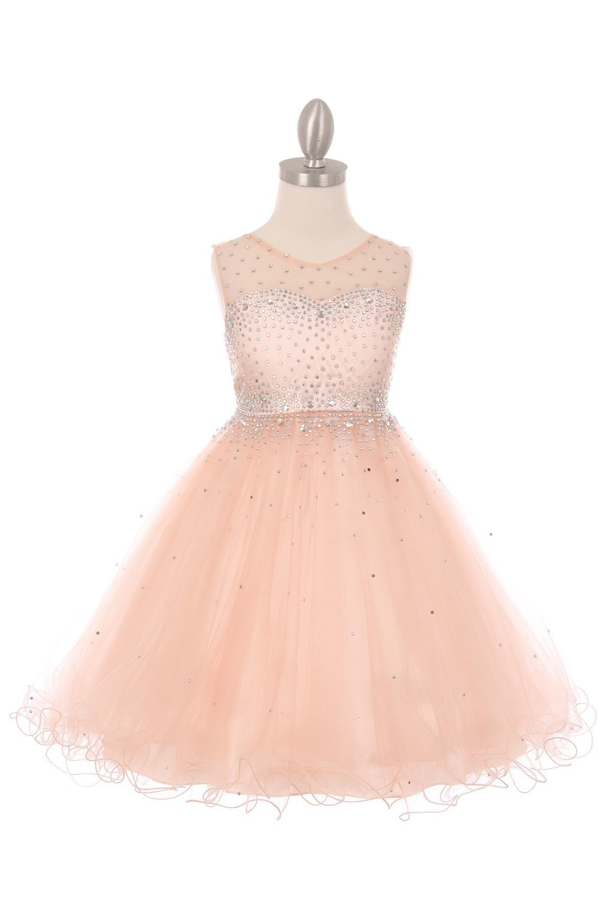 Party / Flower Girl Dress (5029)-Girls-Blush-4-Chacho's Kids