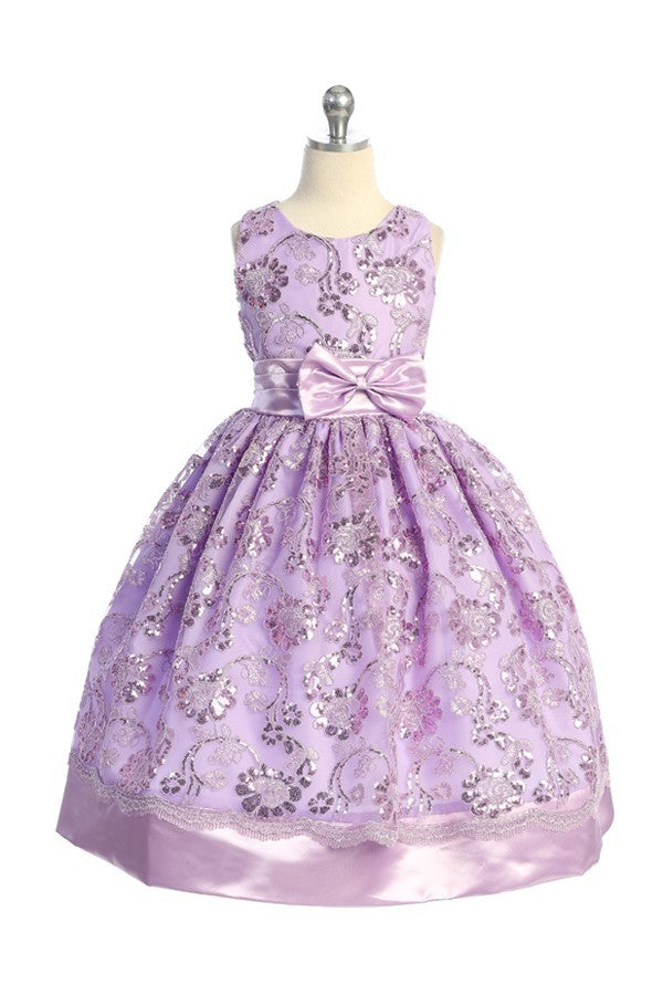 Party / Flower Girl Dress (SS1046)-Girls-Lilac-2-Chacho's Kids