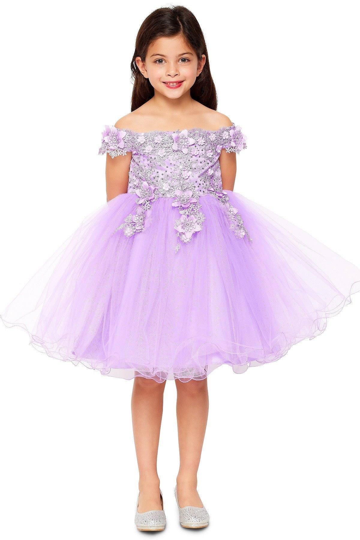 Party / Flower Girl Dress (9085)-Girls-Lilac-2-Chacho's Kids
