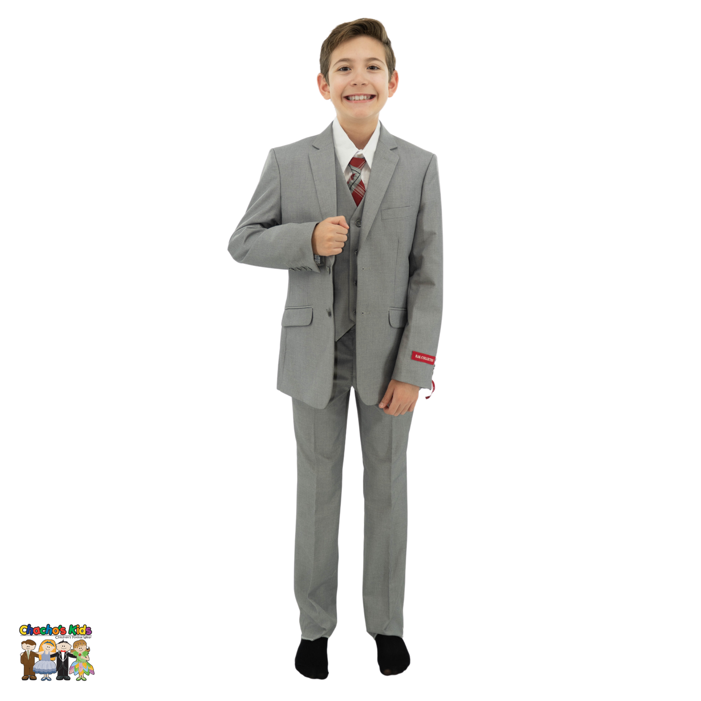 Classic Suit (BJ4005)-Boys-Gray-Chacho's Kids