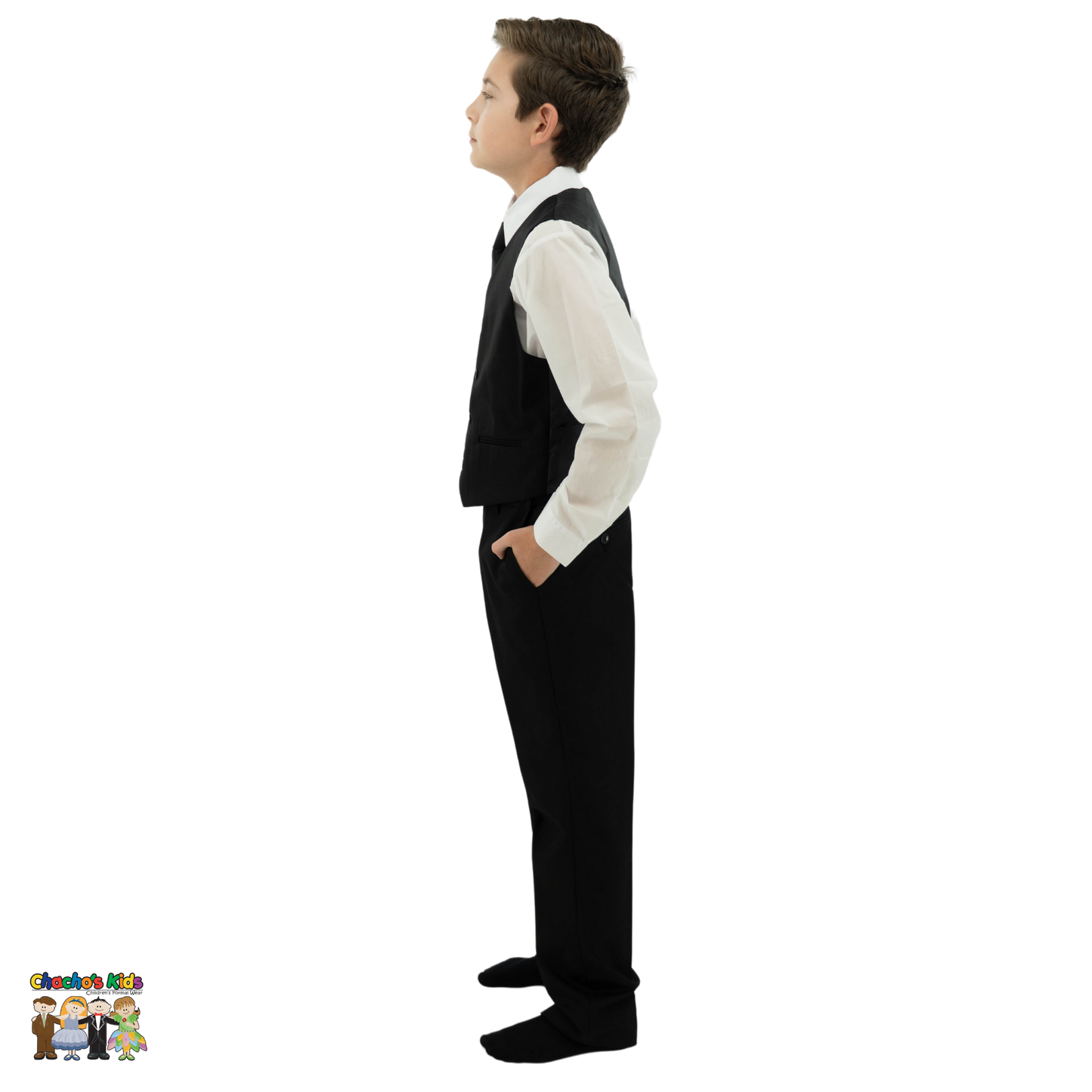Classic Suit (BJ4005)-Boys-Black-9-Chacho's Kids