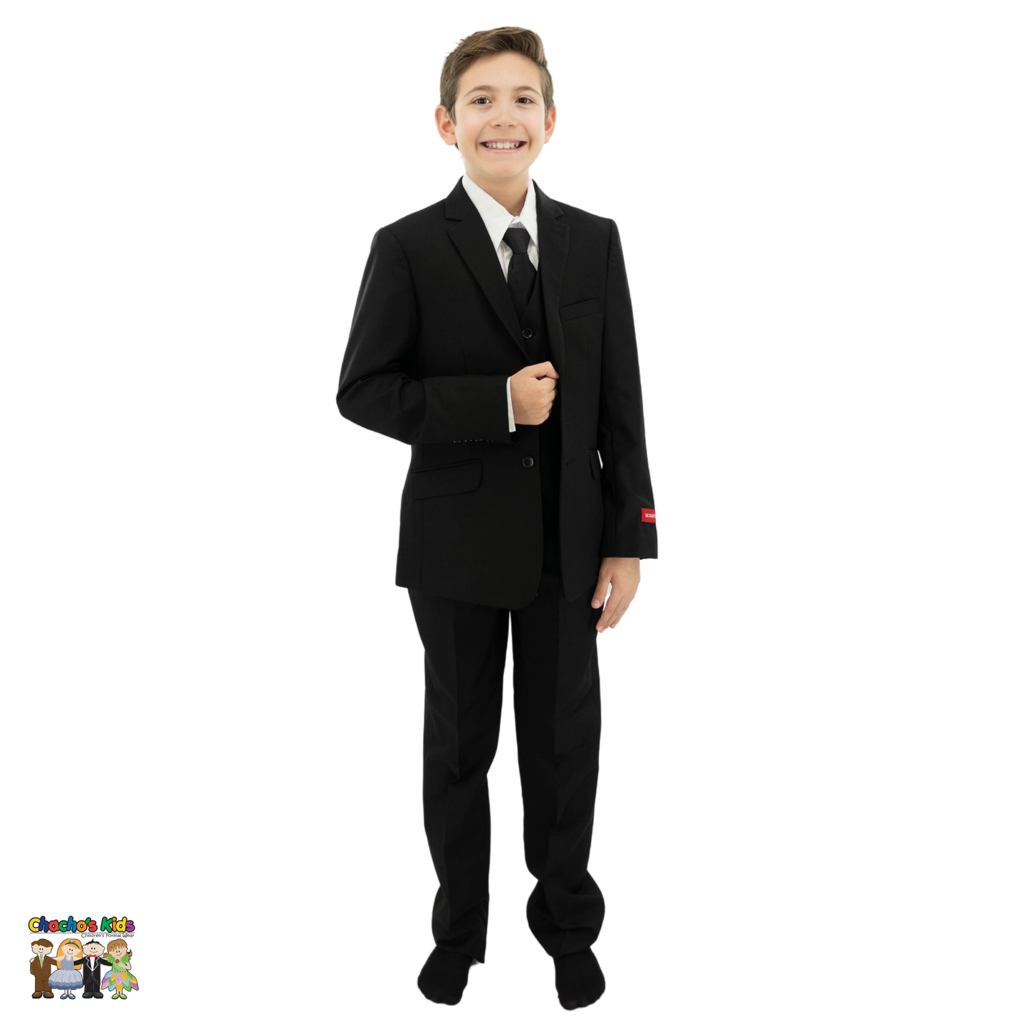 Classic Suit (BJ4005)-Boys-Black-7-Chacho's Kids