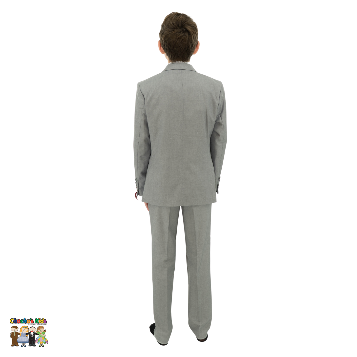 Classic Suit (BJ4005)-Boys-Gray-4-Chacho's Kids