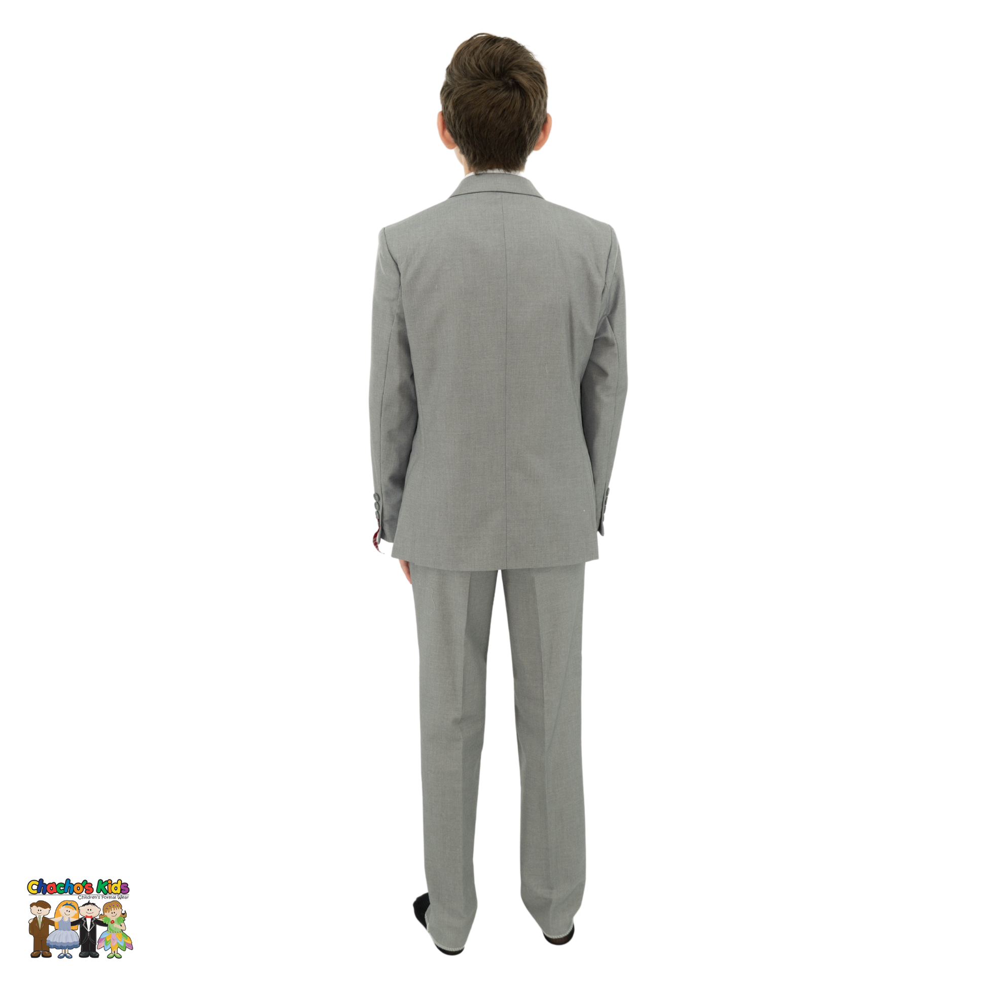 Classic Suit (BJ4005)-Boys-Gray-4-Chacho's Kids