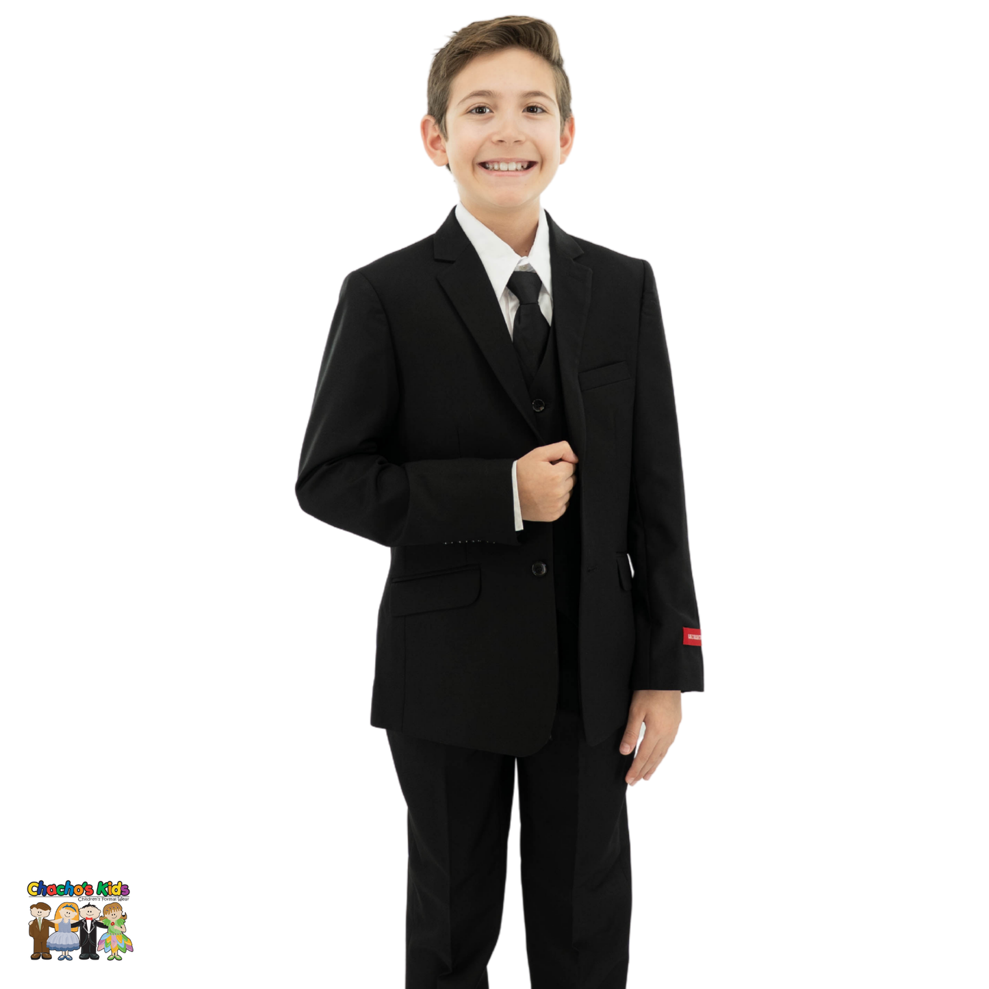 Classic Suit (BJ4005)-Boys-Black-2-Chacho's Kids