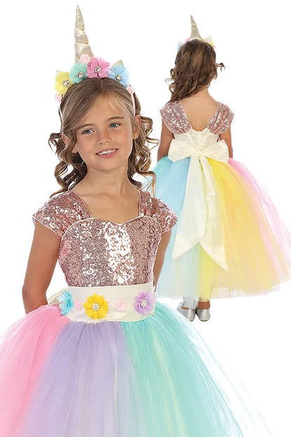 Gala Rainbow Unicorn Princess Dress (034)