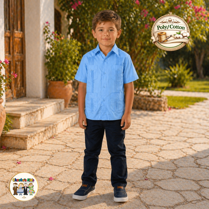 Boys Guayabera Poly/Cotton (6535)