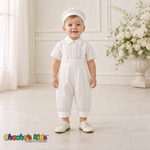White Spanish boys baptism outfit 0420 without stole, front view