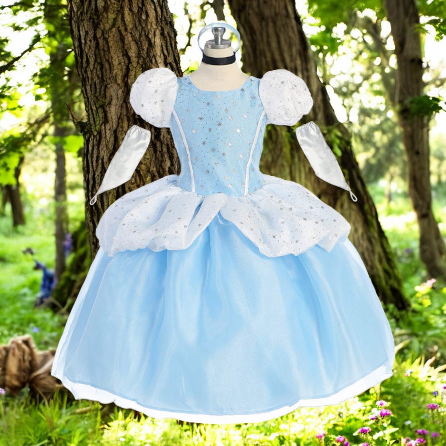 Baby Blue Princess Dress-Girls-6M-Chacho's Kids