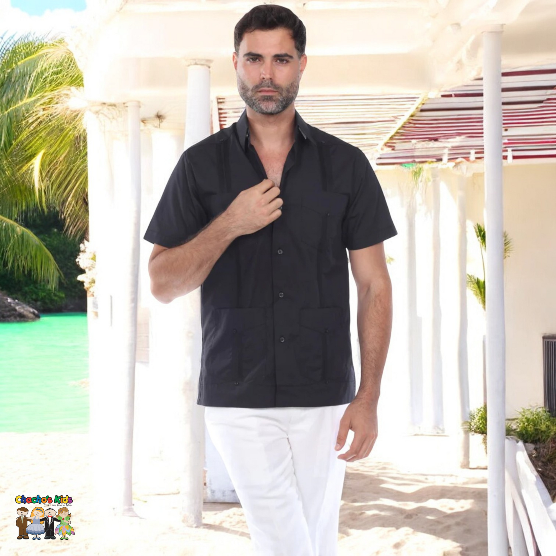 Men's Guayabera (1673)-Boys-Chacho’s Kids