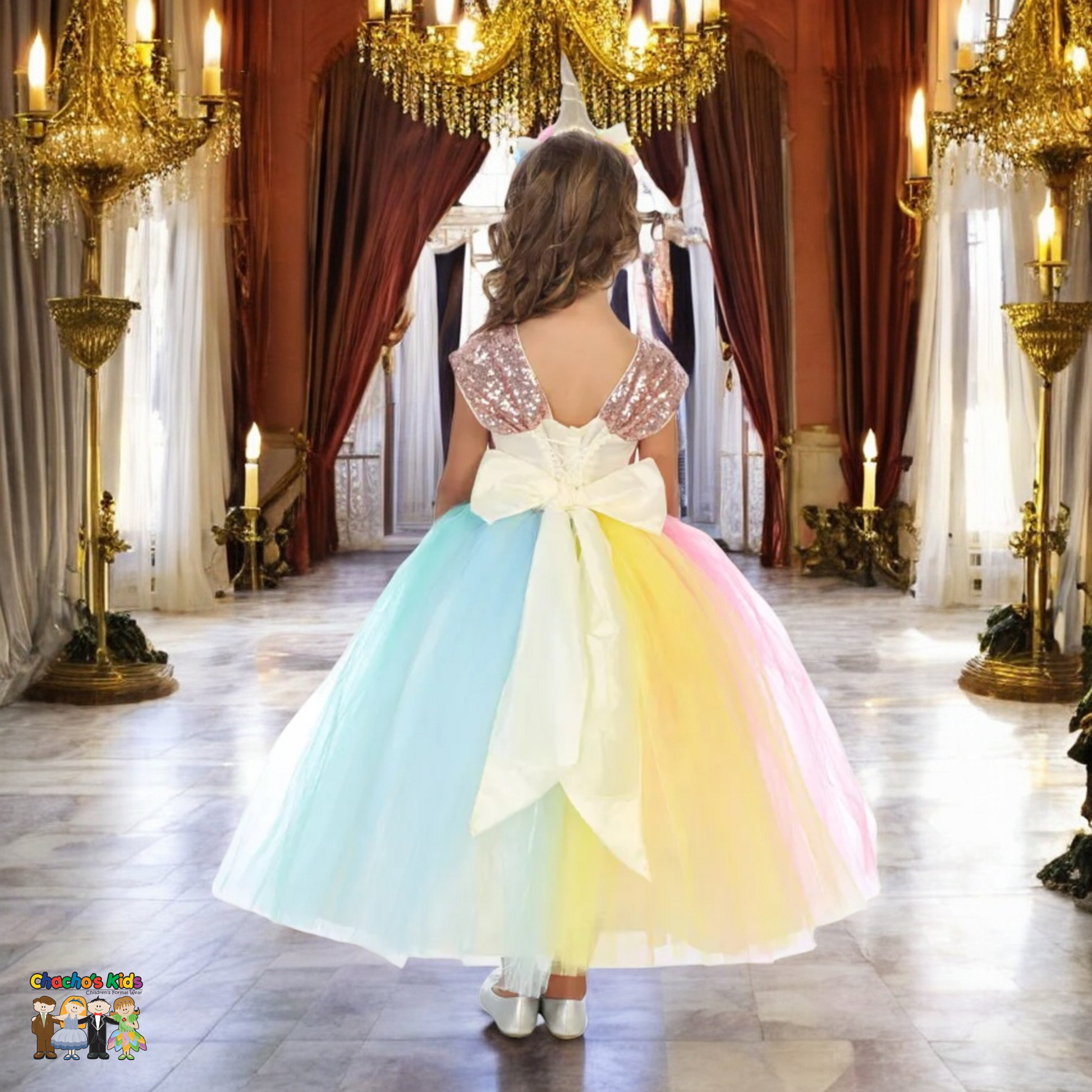 Gala Rainbow Unicorn Princess Dress (034) - 1 Gala Rainbow Unicorn Princess Dress (034) - 1