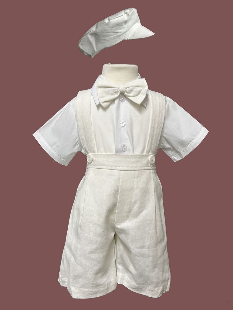 Baby Short Set (111)-Boys-Ivory-6M-Chacho’s Kids