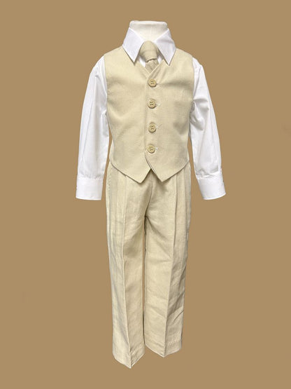 Boys Linen Vest Set (116)