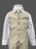 Boys Linen Vest Set (116)-Boys-Chacho’s Kids