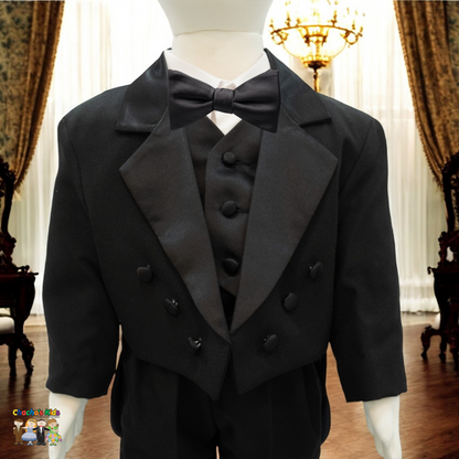 Boy's Penguin Tuxedo-Black (5200)-Boys-Chacho's Kids