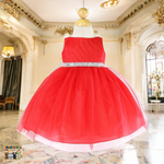 Baby Party / Flower Girl Dress (B-754)-Girls-Red-S-Chacho's-Kids