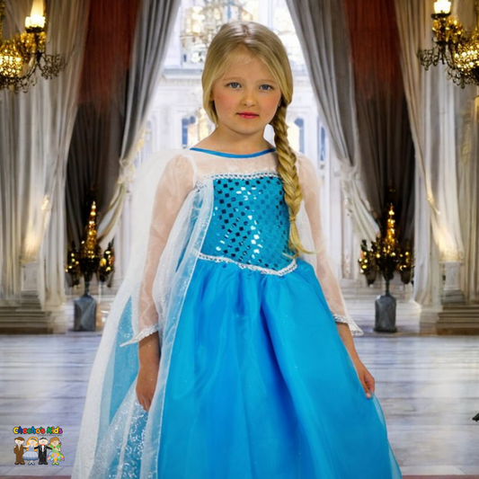 Ice Queen Princess Dress (032)-Girls-1-Chacho's Kids