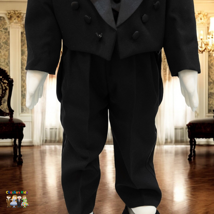 Boy's Penguin Tuxedo-Black (5200)-Boys-Chacho's Kids