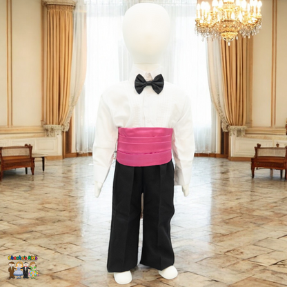 Satin Cummerbund (Fuchsia)-Boys-Chacho’s Kids