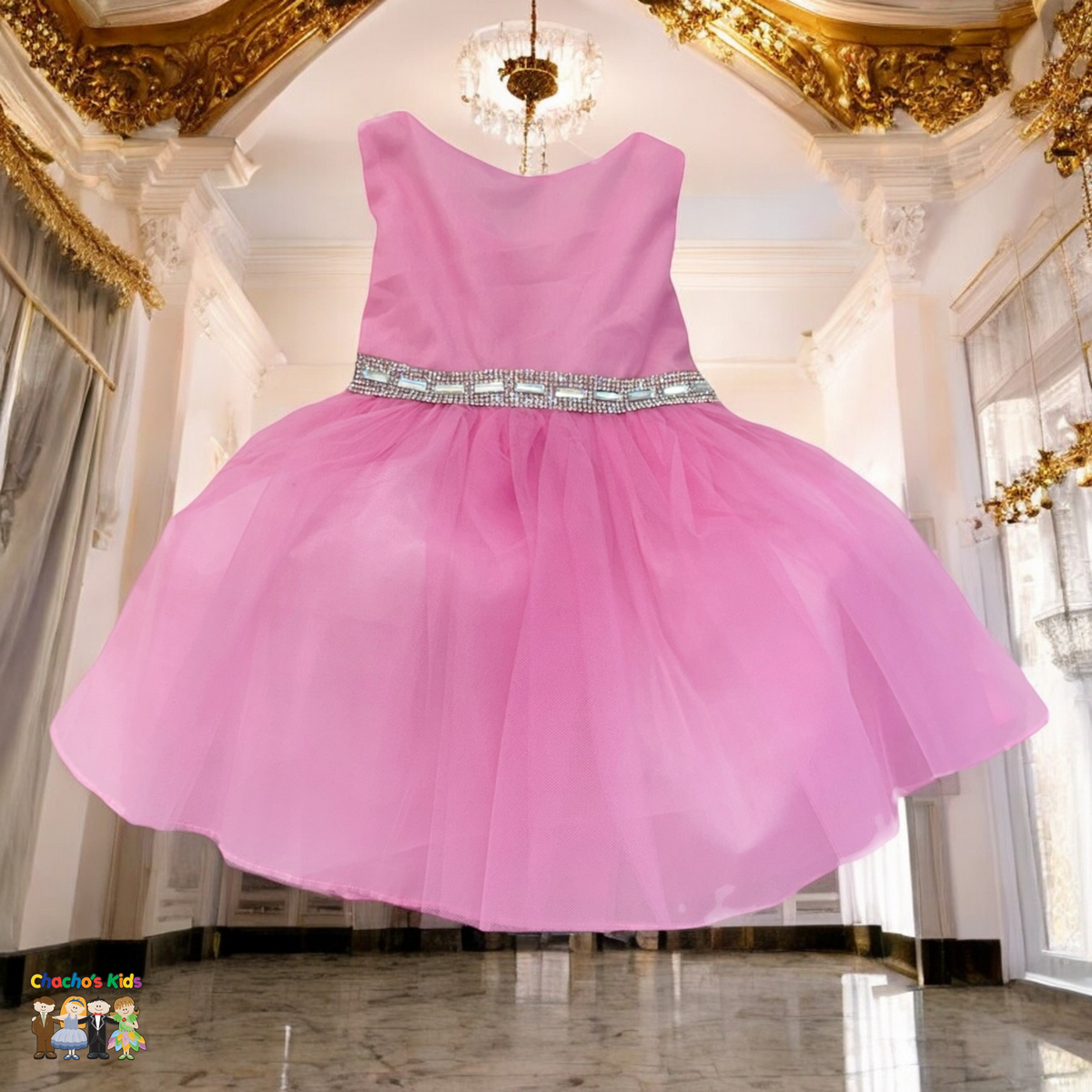 Baby Party / Flower Girl Dress (B-754)-Girls-Chacho's-Kids