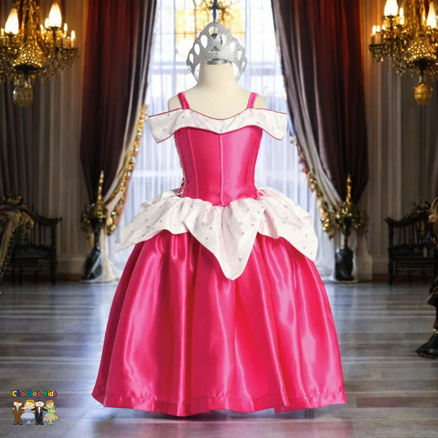 Sleeping Beauty Princess Dress (013)-Girls-1-Chacho's Kids