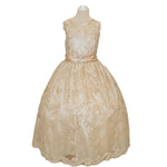 Party/Flower Girl Dress (D1550)-Girls-Champagne-2-Chacho's Kids