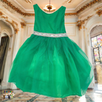 Baby Party / Flower Girl Dress (B-754)-Girls-Emerald Green-S-Chacho's-Kids