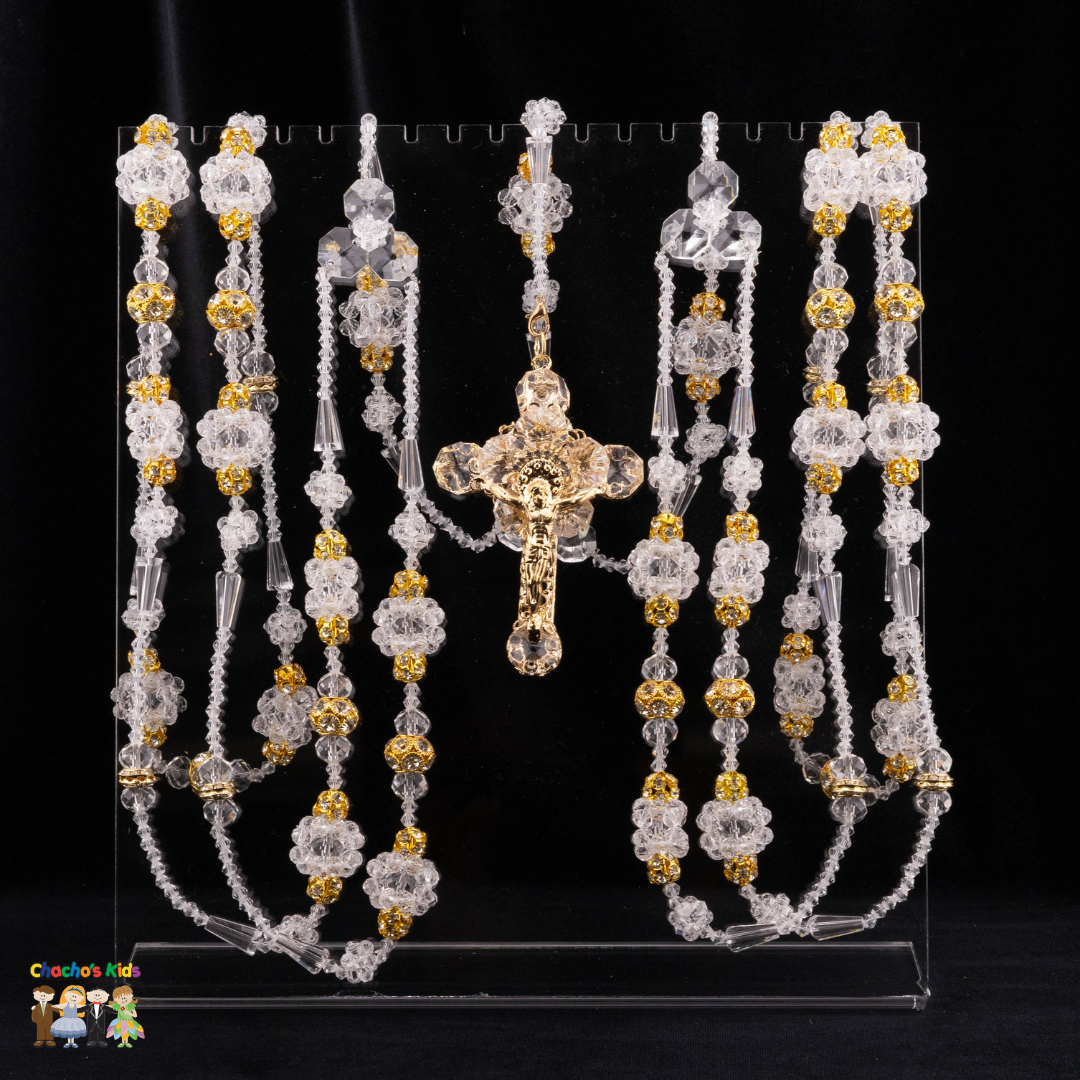 Wedding Lassos-Gold Clear Crystal Lasso-Chacho's Kids